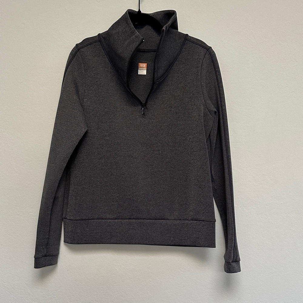 Lucy Women's Dark Charcoal Zip-Up Pullover